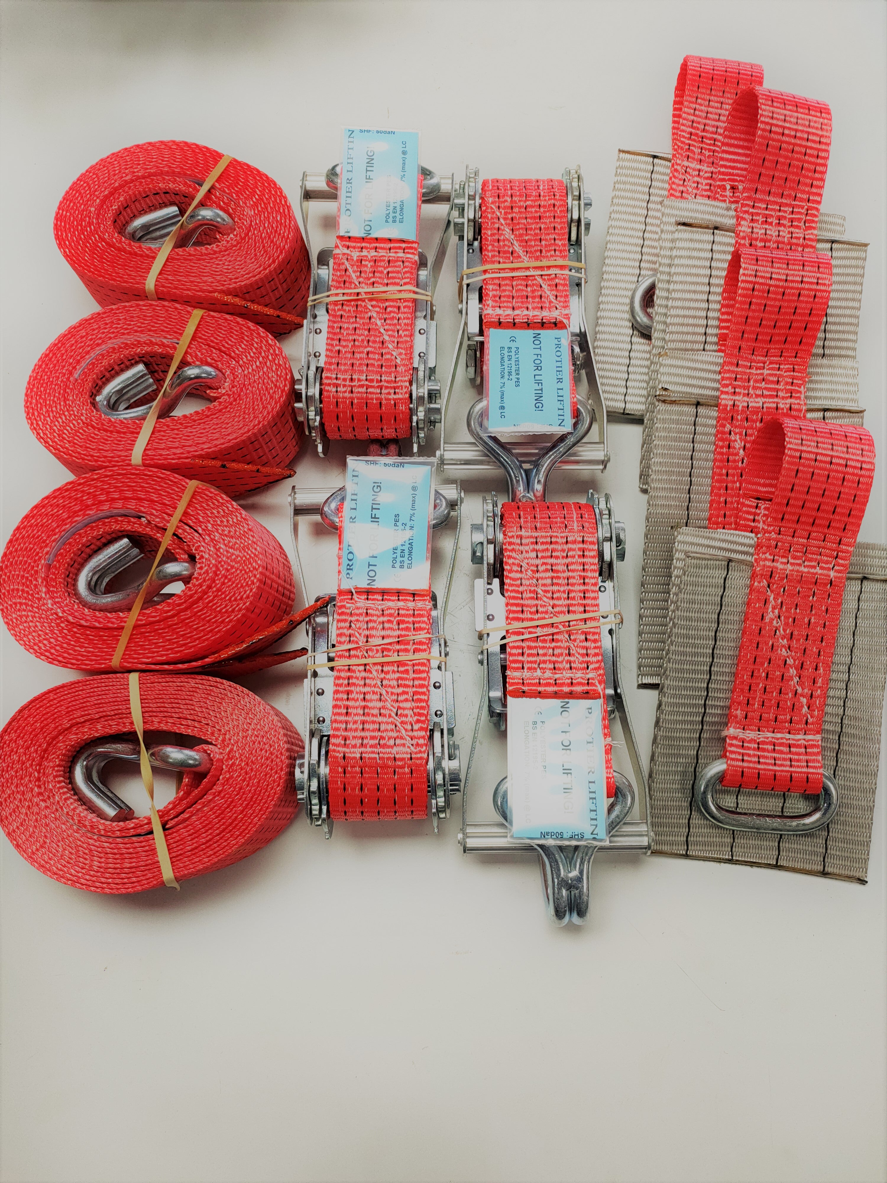 Kit of 4 Over Wheel Car Transporter Straps – Circumference Lashing Kit of 4 Over Wheel Car Transporter Straps – Circumference Lashing