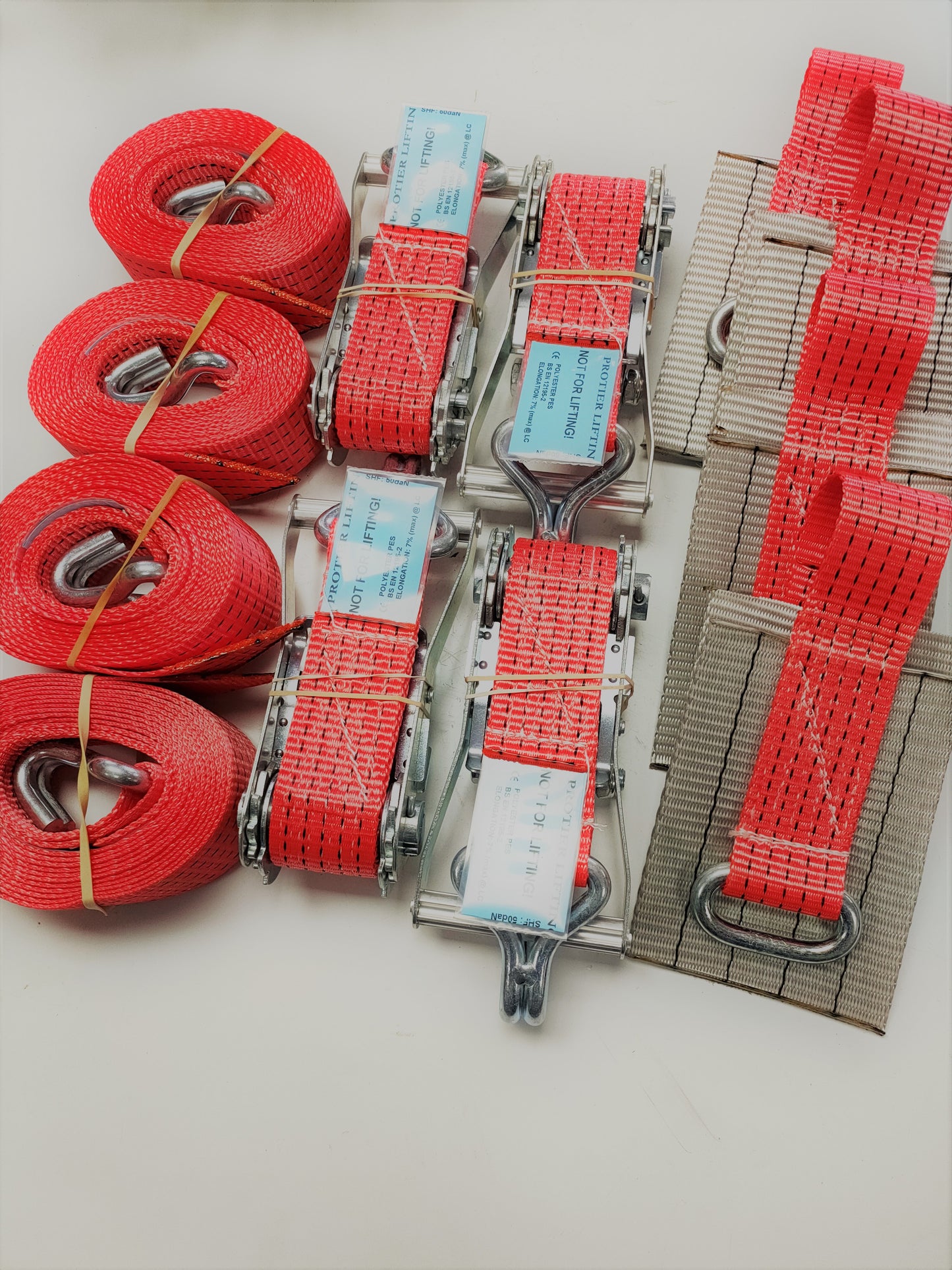 5t_5000kg_car_trailer_transporter_red_small_pad_recovery_straps_set_of_4_image_3