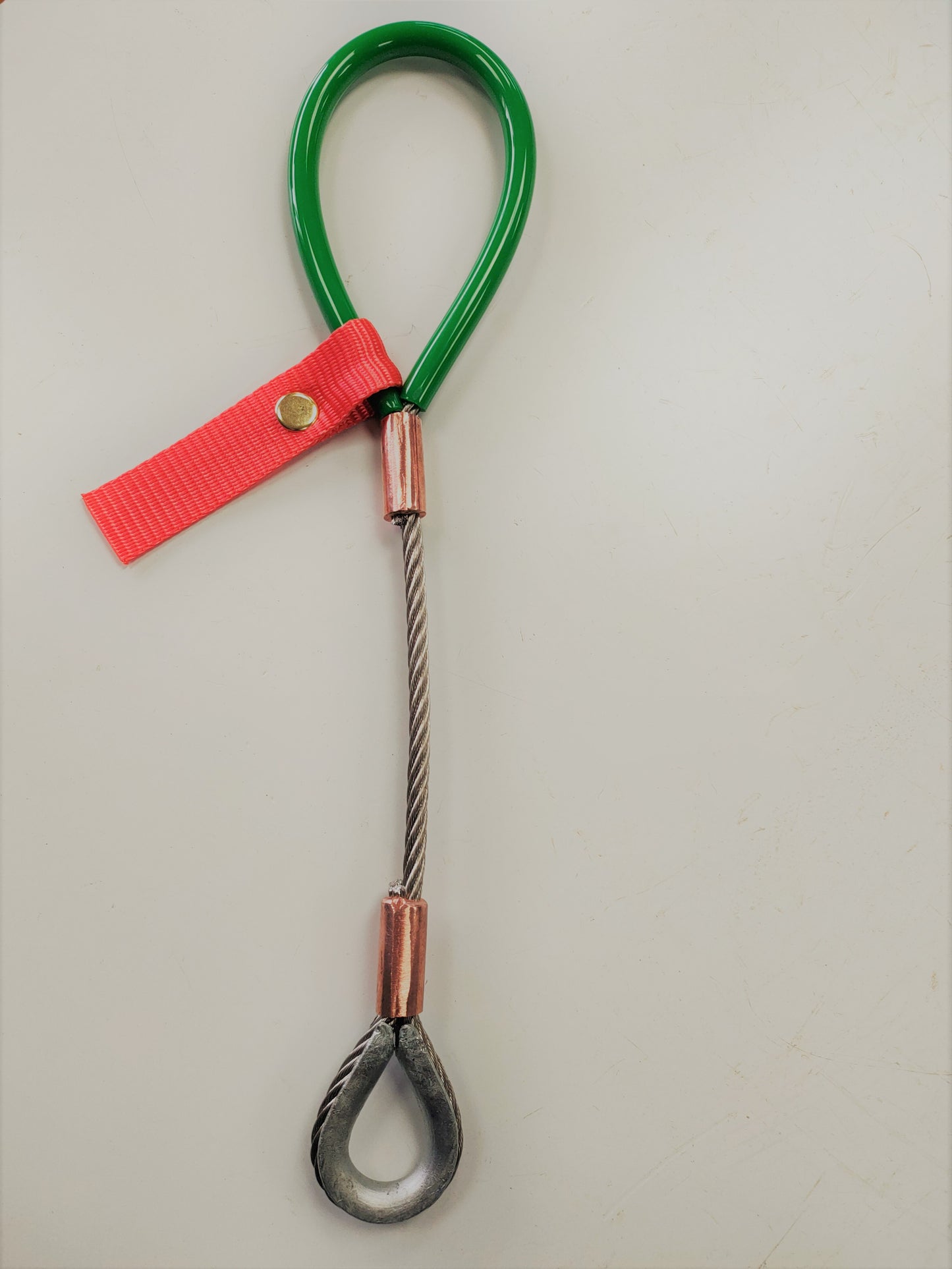 1x Green Motorsport Heavy Duty Wire Tow Eye Strap Loop For Race/Rally