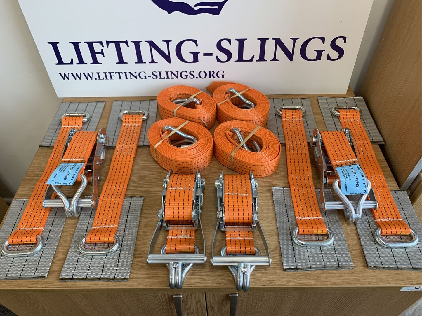 5t_5000kg_car_trailer_transporter_orange_small_pad_recovery_straps_set_of_4_image_3