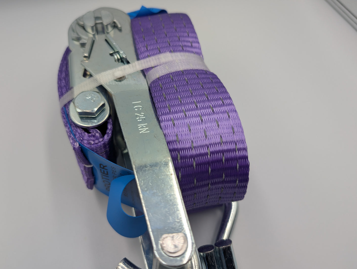5t (5000kg) Car Trailer Transporter Purple With Reflective Strips Wheel Soft Link Strap Recovery Straps Set of 4