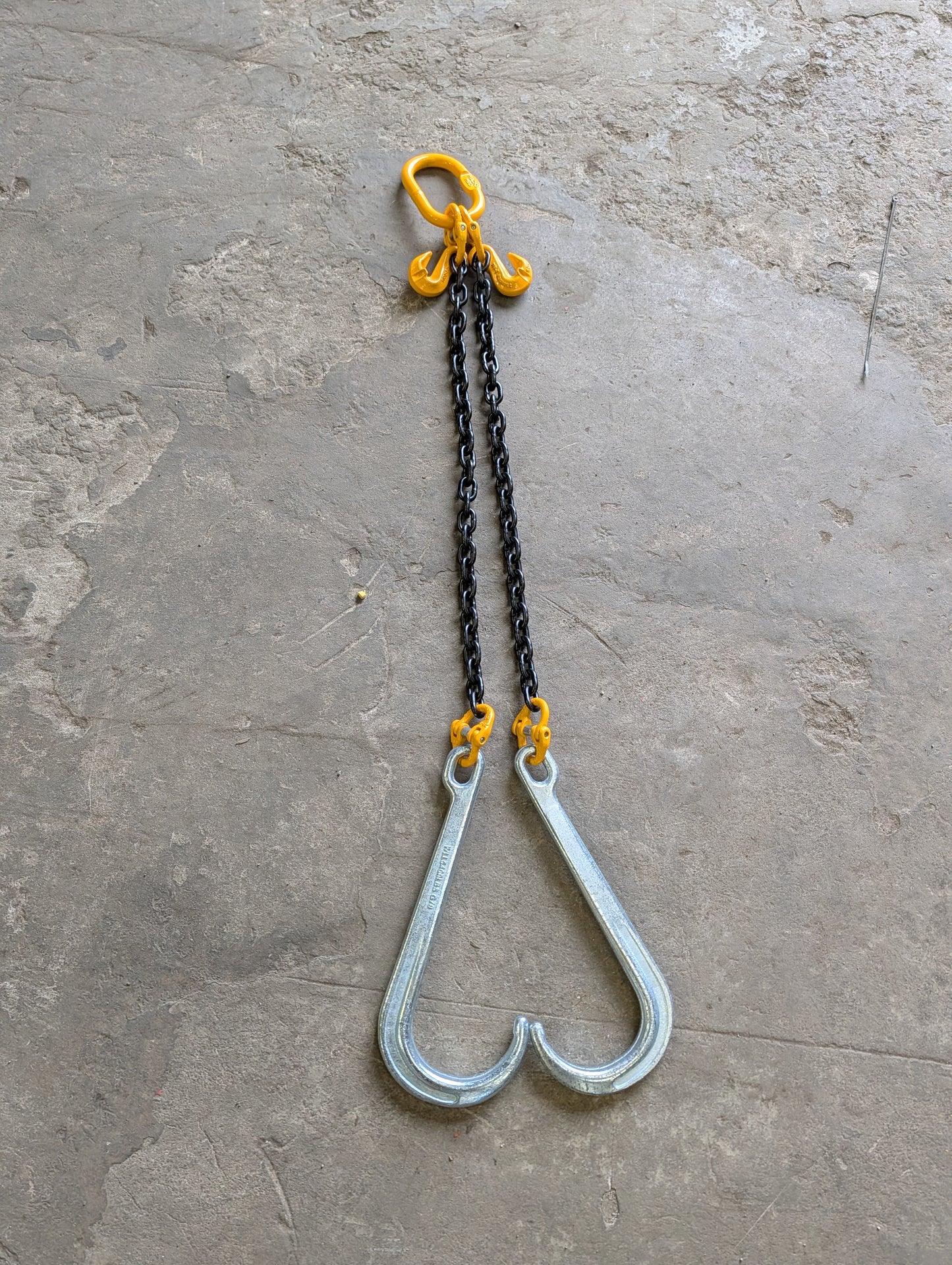 J Hook Brother Chain V-Assembly Winch Tow Recovery Assistance Off Road 1 Metre