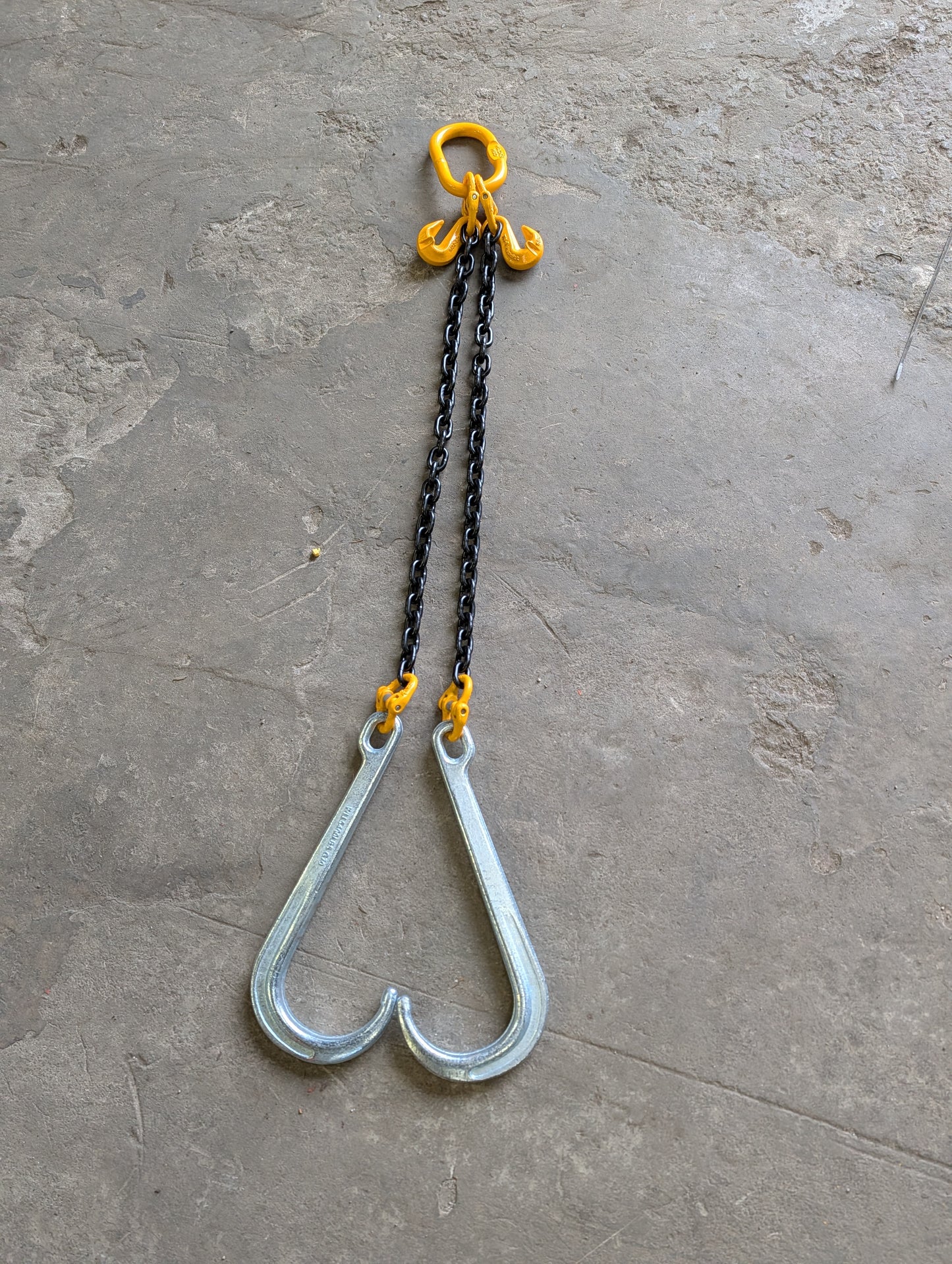 J Hook Brother Chain V-Assembly Winch Tow Recovery Assistance Off Road 1 Metre