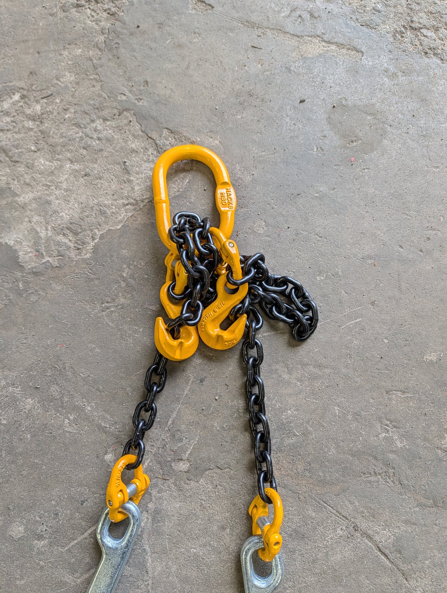 J Hook Brother Chain V-Assembly Winch Tow Recovery Assistance Off Road 1 Metre