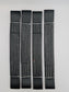 4 x Black Yellow Flat Soft Link Straps