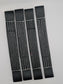 4 x Black Yellow Flat Soft Link Straps