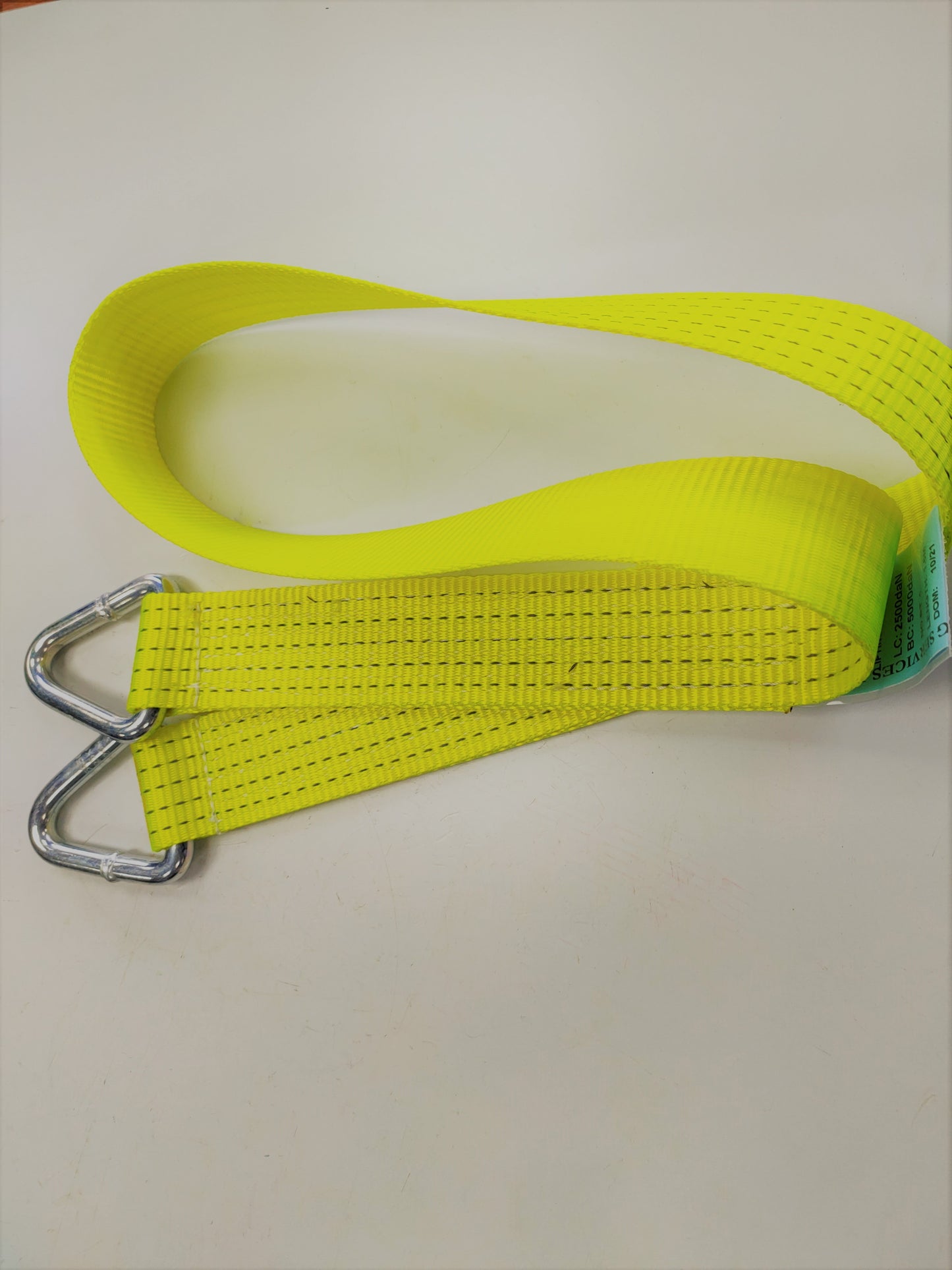 5t_5000kg_hi_visibility_yellow_4x4_off_road_quick_strop_winch_recovery_strap_lightweight_1.5m_image_4