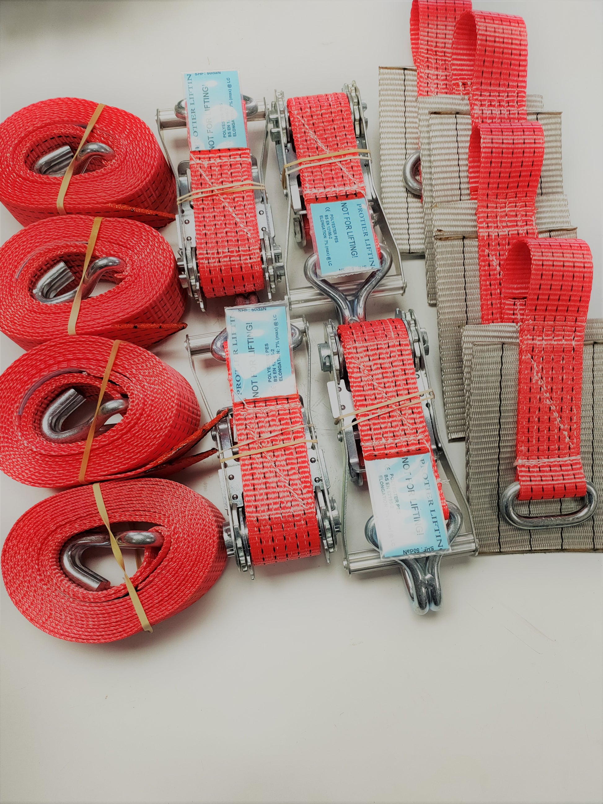 5t_5000kg_car_trailer_transporter_red_small_pad_recovery_straps_set_of_4_image_2