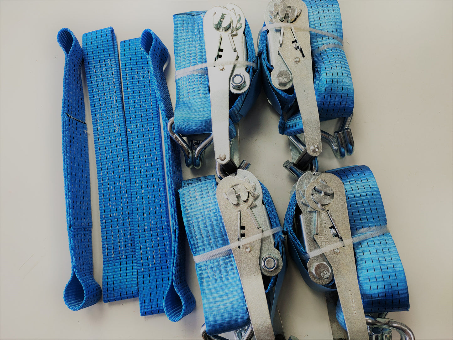 5t_5000kg_car_trailer_transporter_blue_wheel_flat_soft_link_strap_recovery_straps_set_of_4_image_3