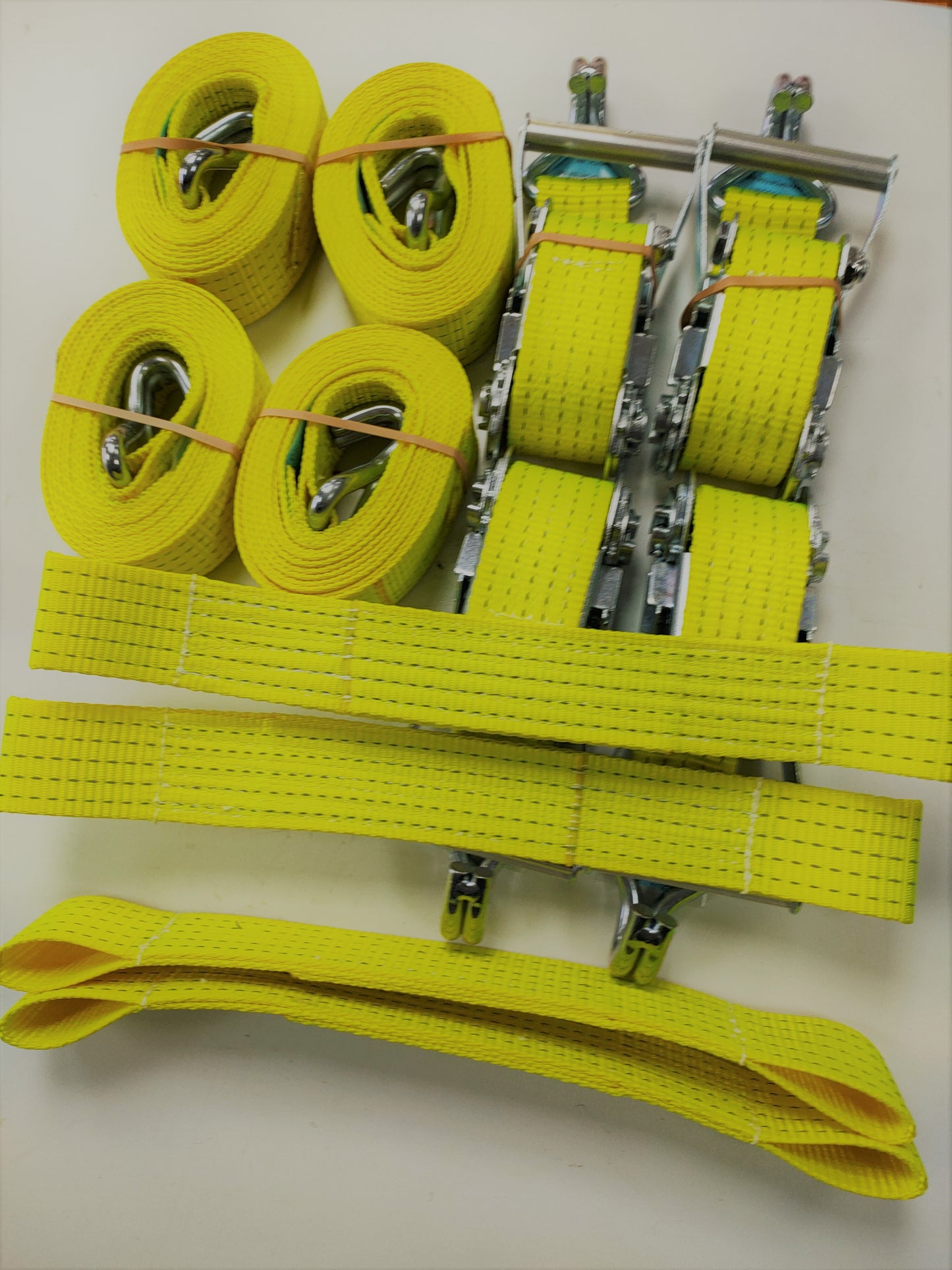 5t_5000kg_car_trailer_transporter_hi_vis_wheel_flat_soft_link_strap_recovery_straps_set_of_4_image_2