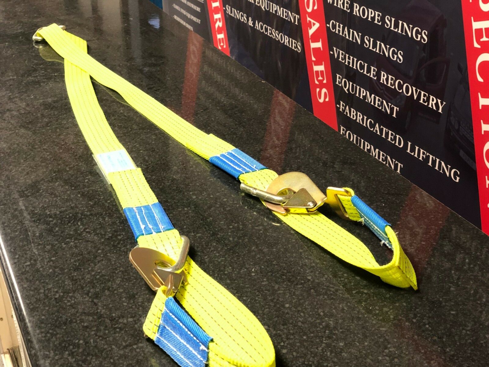 direct_ratchet_straps_hi_visibility_yellow_winch_recover_trailer_strap_even_pull_system